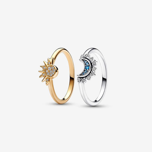 Adora™ Moon and Star Promise Rings Moon and Star